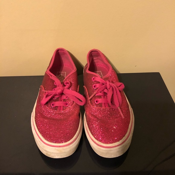 pink glitter vans girls